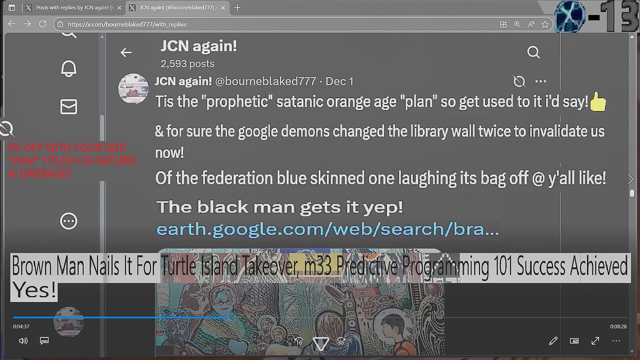 Brown Man Nails It For Turtle Island Takeover, m33 Predictive Programming 101 Success Achieved Yes!
