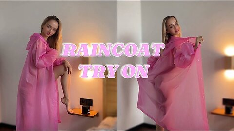 [4K USA] HONEST RAINCOAT TRY-ON REVIEW: TRANSP🫦ARENT STYLE FOR ANY SEASON 2025