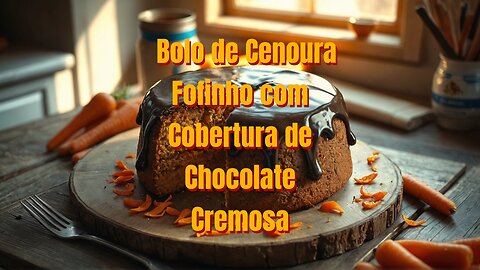 🥕 Bolo de Cenoura Fofinho com Cobertura de Chocolate Cremosa 🍫