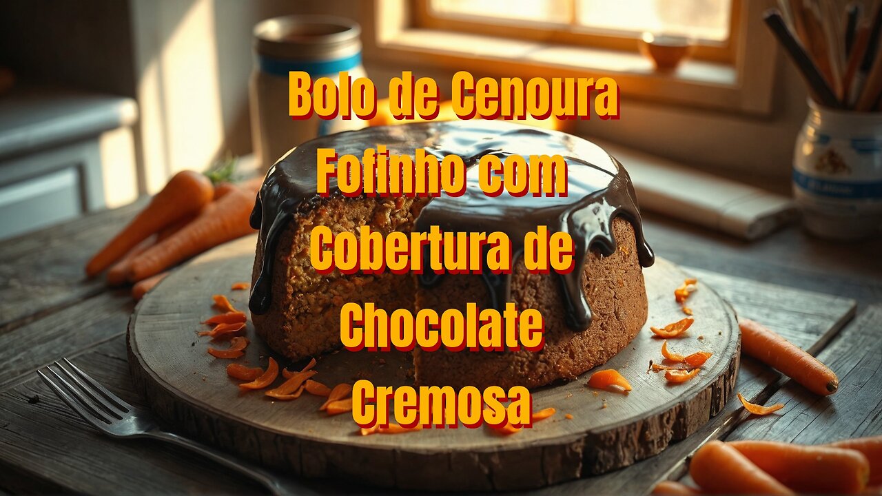 🥕 Bolo de Cenoura Fofinho com Cobertura de Chocolate Cremosa 🍫