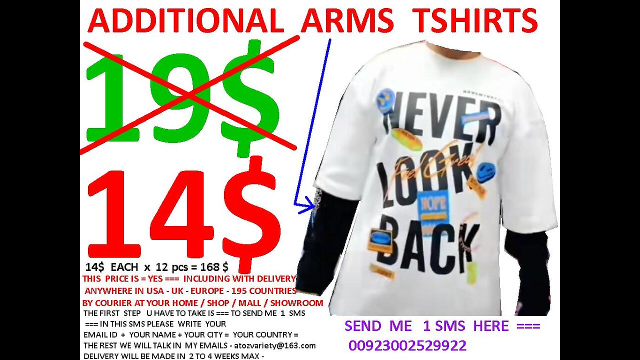 Never look back , additional arms full sleeves shirts 14$ with ...