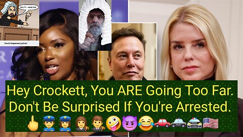 Bondi Warns Crockett About Tesla Vandalism. 🖕👮‍♂️👮‍♀️👩‍⚖️👨‍⚖️🤪😈😂🚗🚓🚔🇺🇸