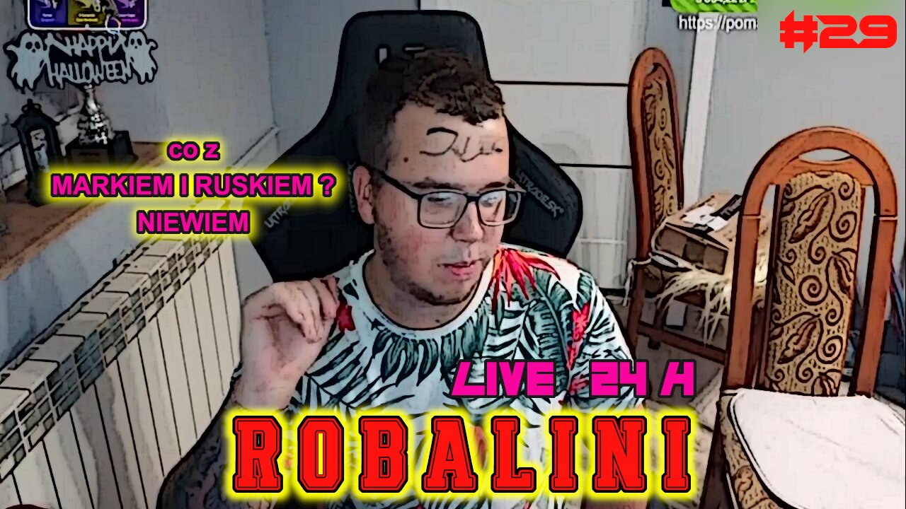 Robalini Live z [24H Stream] | Marek69 zgonuje i go odłączyło do końca streama #29