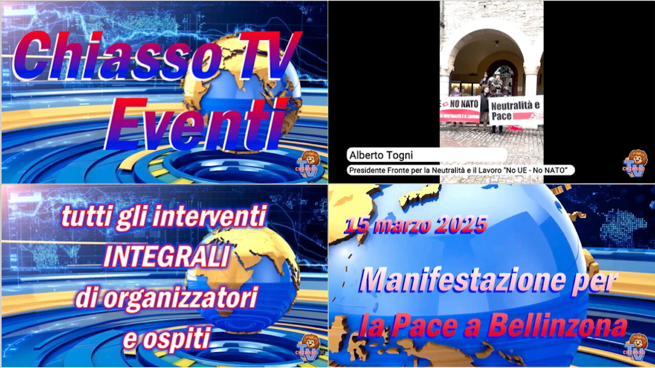 15 marzo 2025 - Manifestazione per la Pace a Bellinzona contro UE e NATO