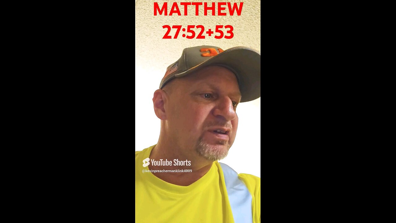 #MATTHEW27:52+53 "THE DEAD LIVE !"