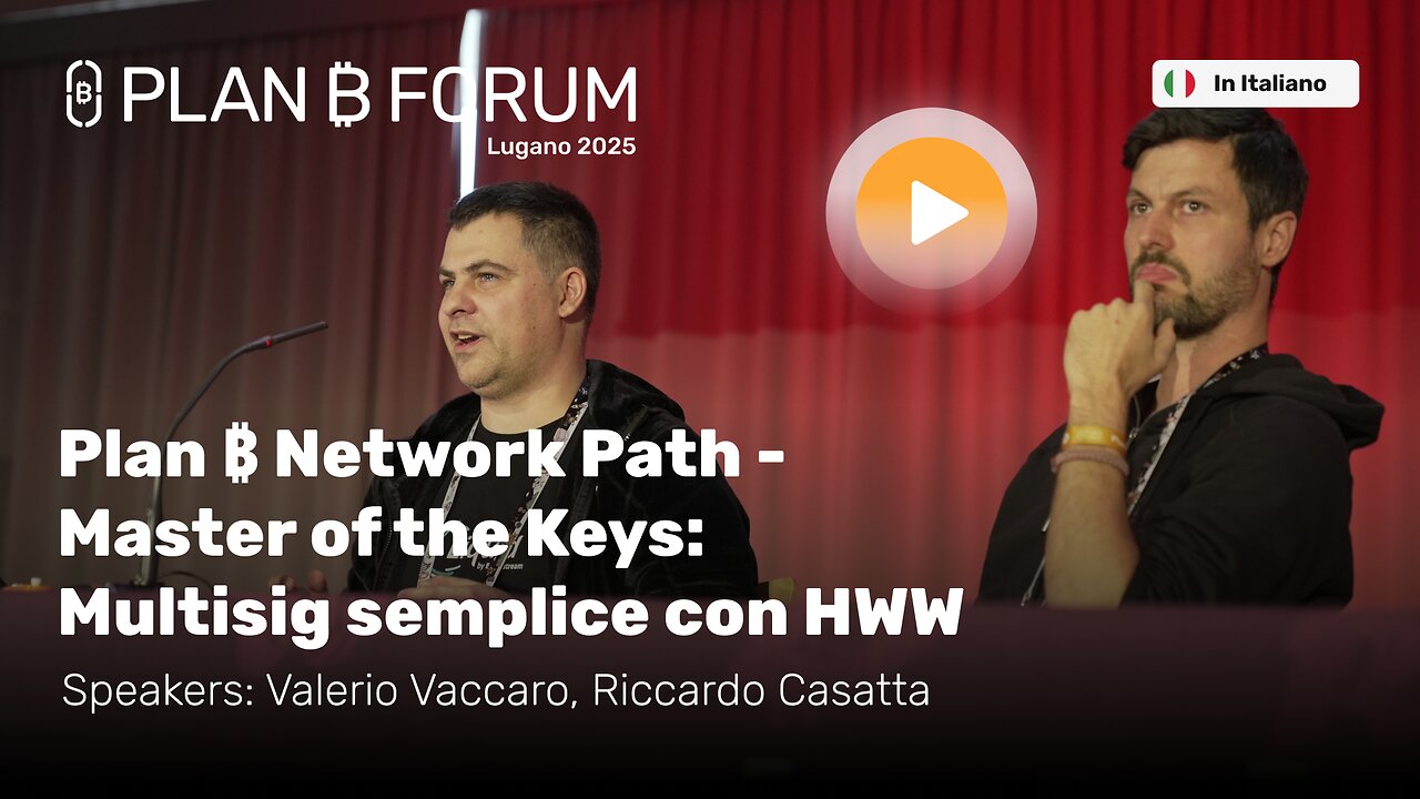 Master of the Keys: Multisig Semplice con Hardware Wallet | Plan ₿ Forum
