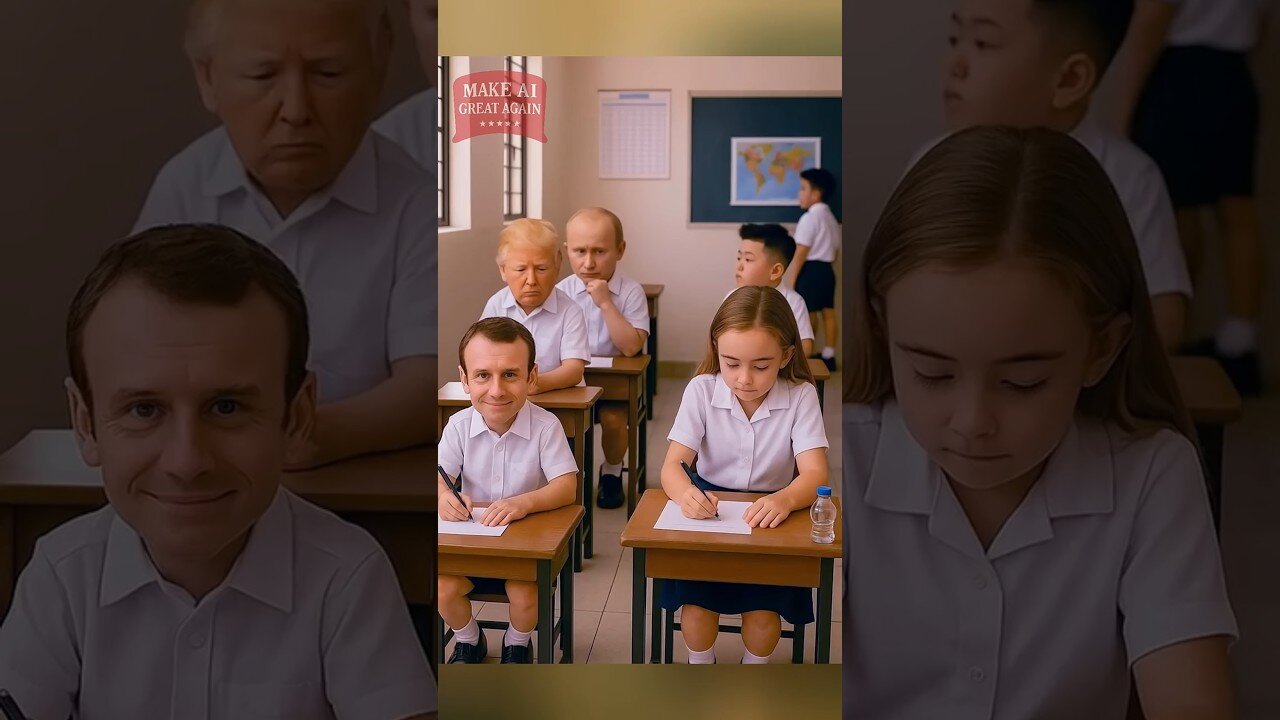 Macron Caught Cheating in School Exam Brigitte Mad