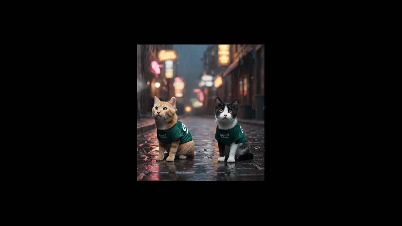 cats playing squid game