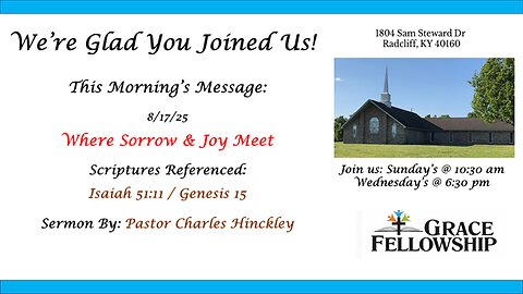 Where Sorrow & Joy Meet - 8/17/25