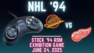 NHL '94: Canucks (Len the Lengend) at Red Wings (Richter) {Genesis} - Exhibition 149
