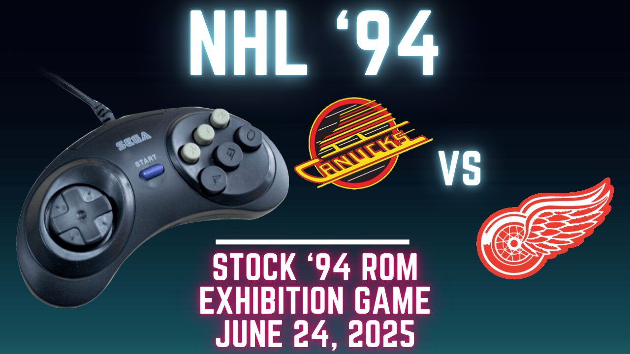 NHL 94: Canucks (Len the Lengend) at Red Wings (Richter) {Genesis} - Exhibition 149