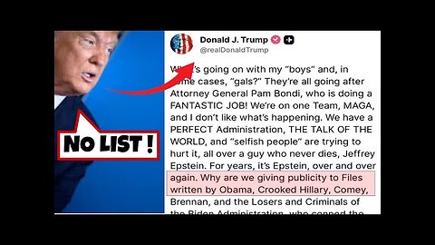 Breaking | Trump NOW Claims Epstein Files EXIST | This Is Going To End Badly..