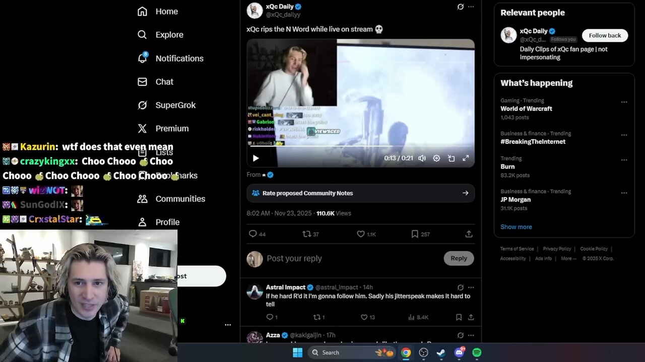 xQc Refuses to Apologize After Saying the N-Word