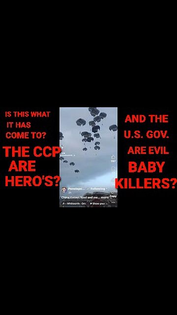 China Parachutes 🪂 in Relief to the People in Gaza Who Are Starving and Suffering