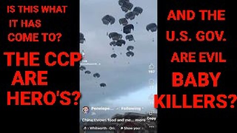 China Parachutes 🪂 in Relief to the People in Gaza Who Are Starving and Suffering