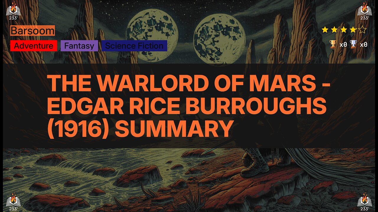 The Warlord of Mars - Edgar Rice Burroughs (1916) Summary (Barsoom - 3)