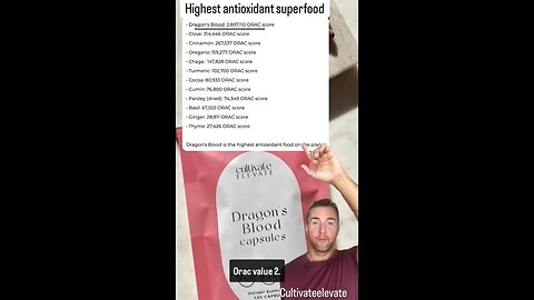 DRAGONS BLOOD: Highest antioxidant herb on Earth ~ by cultivateelevate