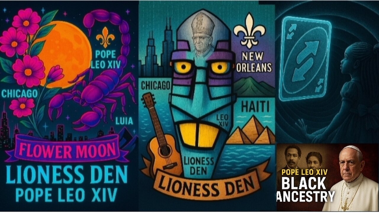 POPE Leo XIV's family tree BLACK ROOTS in NOLA, Lioness "Commonality?" Scorpio FULL Flower Moon 💐HMD