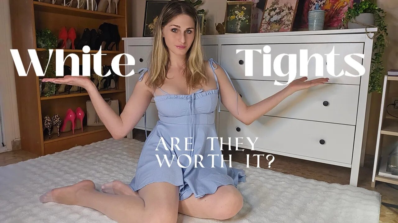 I Tried On Transparent White Pantyhose