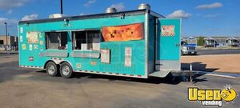 2014 8' X 24' Kitchen Food Concession Trailer with Pro-Fire System for Sale in Texas!