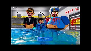 WATER NIGHTMARE MODE! Escaping from a BARRY'S PRISON RUN! And BECAME the MR FUNNY, POLICE PLAYERS