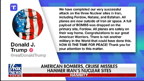 Trump reveals details behind striking Iran nuclear sites