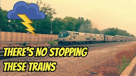 Rainy Day Railfanning: Amtrak Zephyrs, Metra Trains & a Rainbow After the Storm