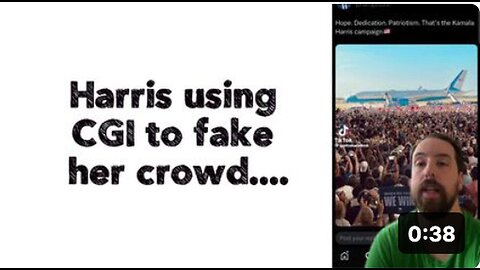 "Harris Utilizes CGI to Fabricate Crowd Presence"