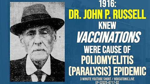 💥 💉 In 1916 a Doctor Wrote That the Deadly Polio Outbreak Was Caused by Injected Vaccines (not a virus!)