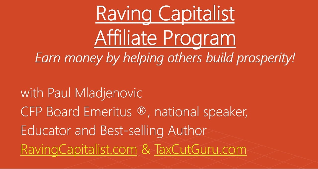 The Raving Capitalist affiliate program