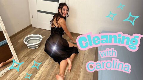 [4K] Cleaning floor in bedroom | TRANSPARENT (HOUSEWIFE WORK) with Carolina