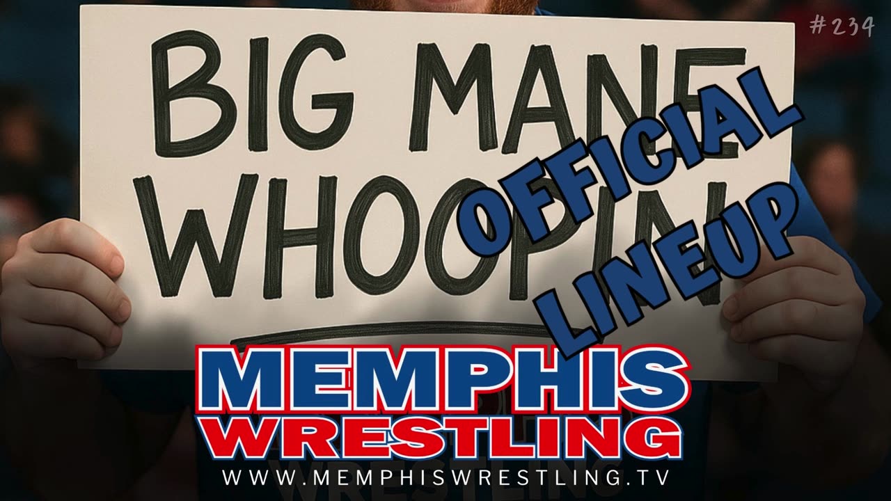 OFFICIAL LINEUP ! WEEK 234 Memphis Wrestling !