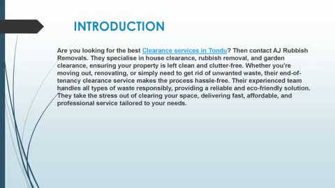 Looking for the best Clearance services in Tondu