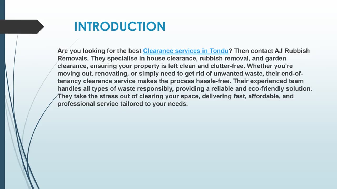 Looking for the best Clearance services in Tondu