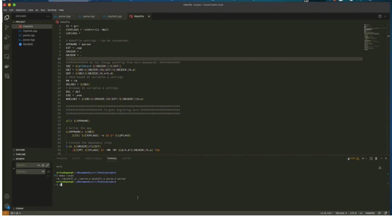 Student Work(Project)|COP4634 Project 1–Shell with I/O Redirection & Background Tasks Video |UWF