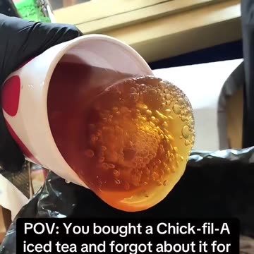 WTH is in ice tea from Chick-fil-A⁉️ This is a couple of days old... SHEESH‼️