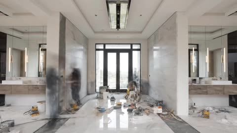 Luxury Foyer Renovation Timelapse | Cinematic Entryway Transformation from Raw to Refined