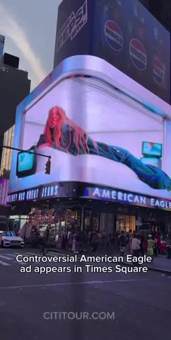 Sydney Sweeney ad goes up in Times Square