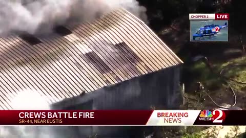 Crews battle fire in Lake County as central Florida is under red flag warnings for fires