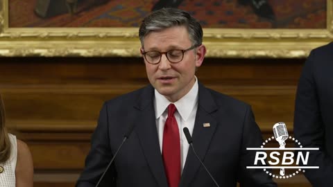 WATCH: House Speaker Mike Johnson takes questions after signing the Big Beautiful Bill. - 7/3/2025