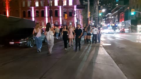 【4K】🔥 Toronto Downtown Late Night Canada 🇨🇦