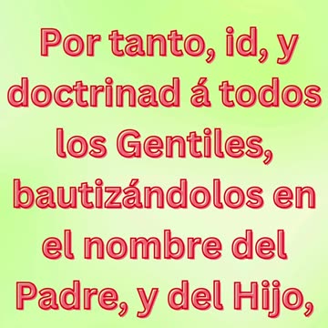 «La Gran Comisión» Mateo 28:19,20 #shorts #youtube #ytshorts #youtubeshorts #yt #shortvideo #love