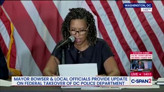 DC Mayor Muriel Bowser says she's *GRATEFUL* for Trump's crime crackdown