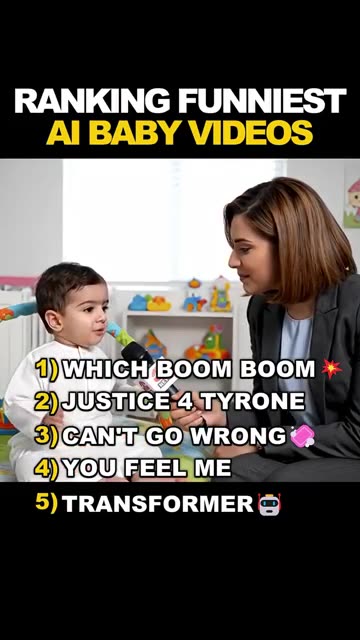 Funny baby ai video