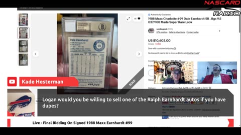 Watch Party For Signed 1988 Maxx Dale Earnhardt Sr For Over 10K
