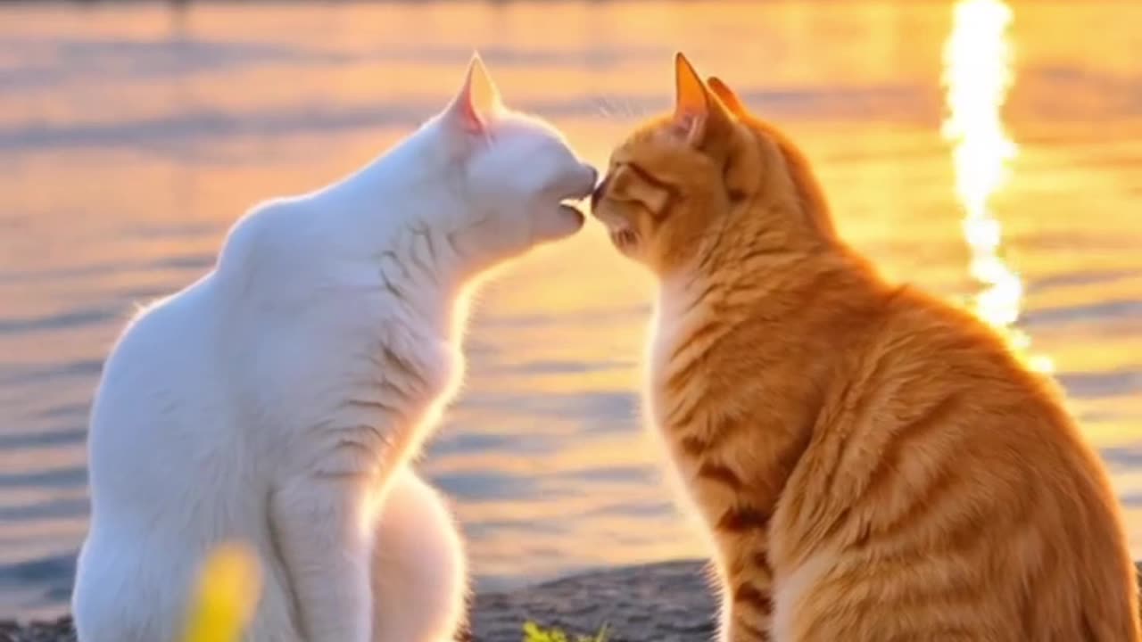 Cats playing