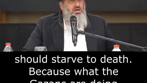 Genocidal fanatic Rabbi Ronen Shaulov: 'All of Gaza and every child in Gaza should starve to death'.