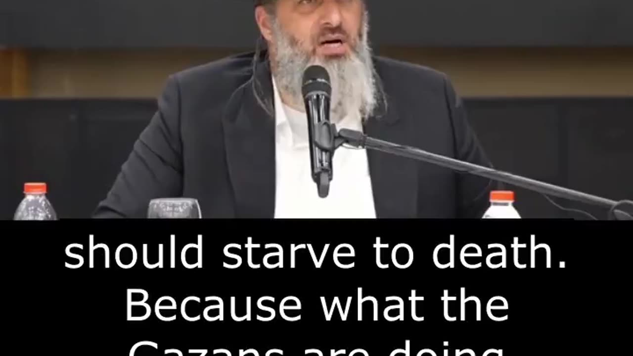 Genocidal fanatic Rabbi Ronen Shaulov: 'All of Gaza and every child in Gaza should starve to death'.