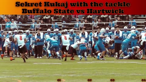 Prototype 366: Buffalo State's Sekret Kukaj with the tackle vs Hartwick