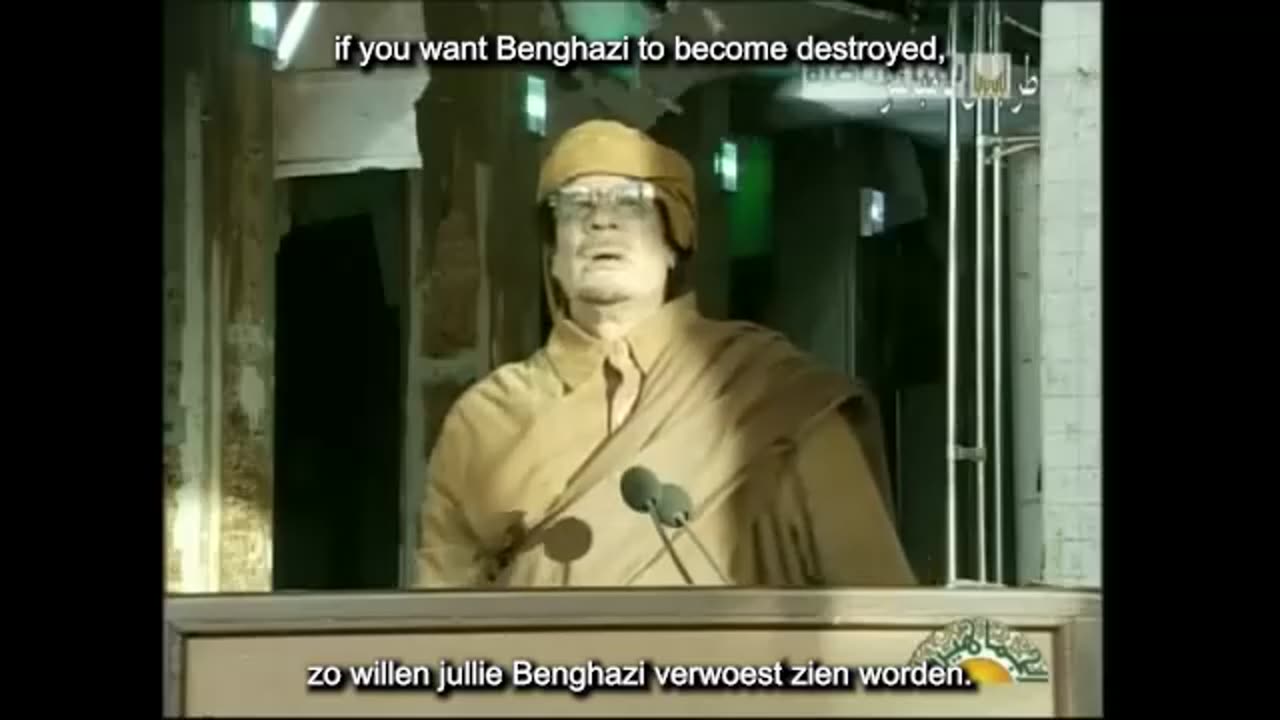 Muammar Gaddafi Speech - Green Square Speech Tripoli, Libya (ENG/Dutch/NL Subs)